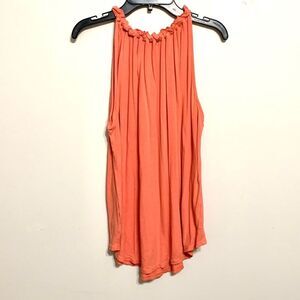 Loft | Women’s Orange Sleeveless Halter Tank Top Blouse